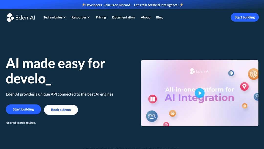 Eden AI provides easy access to AI engines
