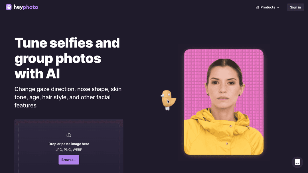HeyPhoto is an AI photo editor online