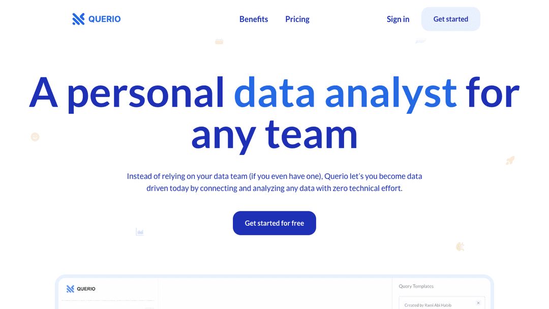 Querio: Personal data analyst for any team