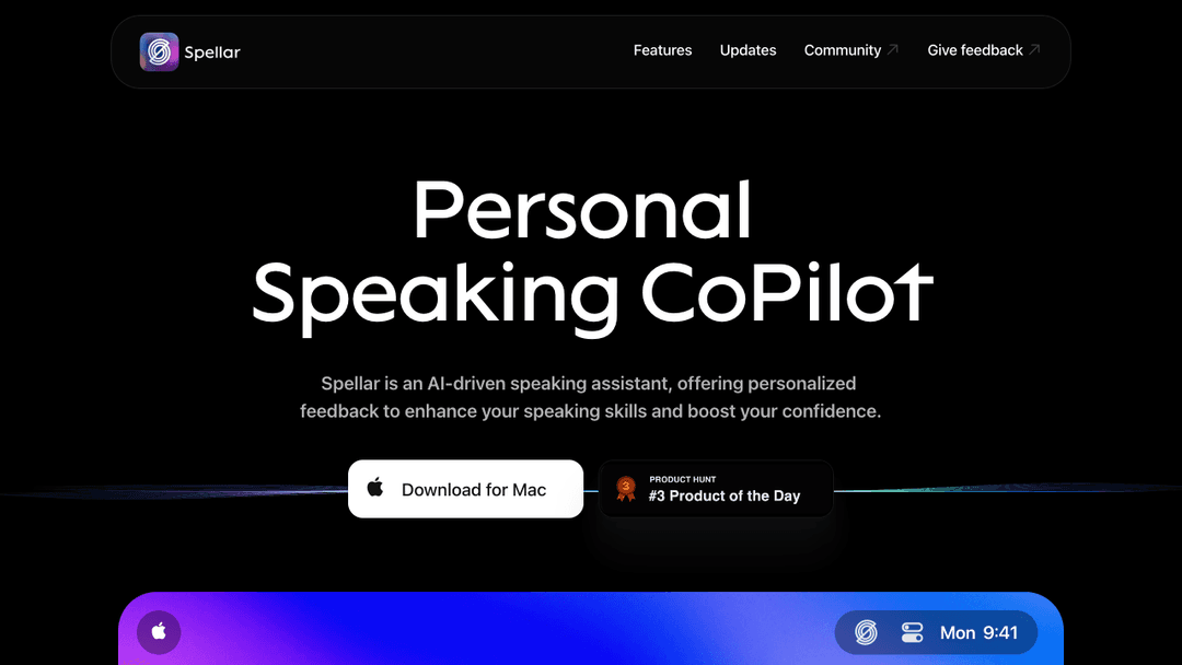 Spellar AI is an AI-driven speaking assistant