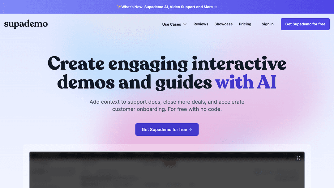Create engaging interactive demos and guides with Supademo AI